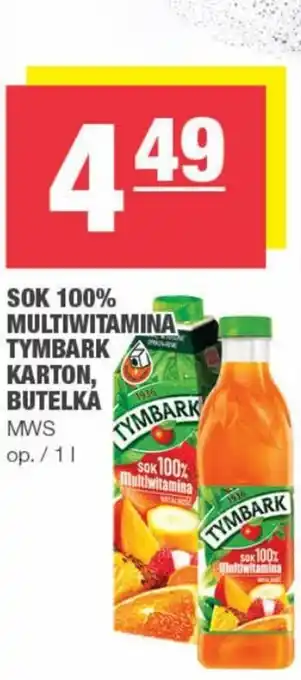 EuroSPAR MWS Sok 100% Multiwitamina Tymbark 1l oferta