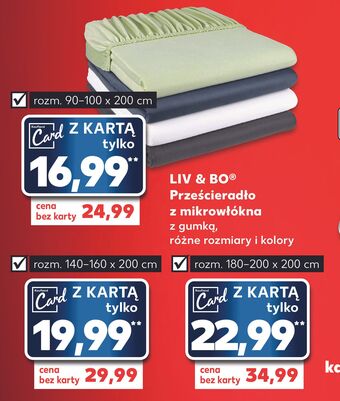 Kaufland Prześcieradło 180-200 x 200 cm liv & bo oferta