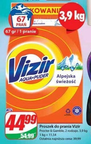 Dino Proszek do prania alpejska świeżość vizir aqua puder oferta