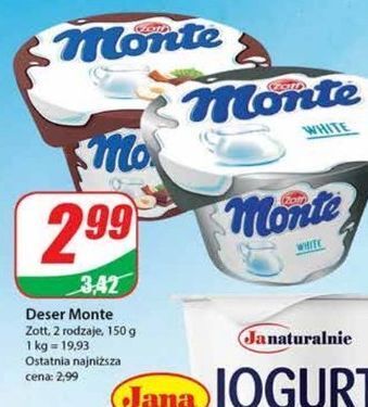 Dino Deser mleczno-czekoladowy z orzechami zott monte oferta