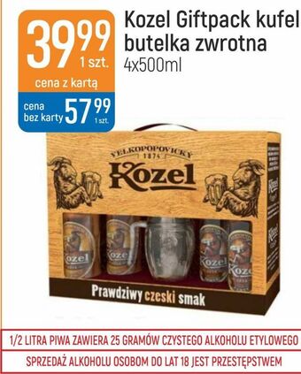 E.Leclerc Piwo + kufel kozel cerny lezak oferta
