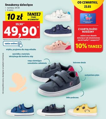 Lidl Sneakersy dziecięce 24-30 oferta