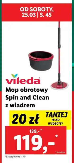 Lidl Mop obrotowy z wiadrem vileda oferta