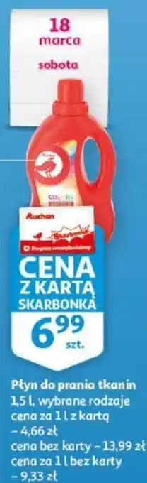 Auchan Płyn do płukania tkanin 1,5l oferta