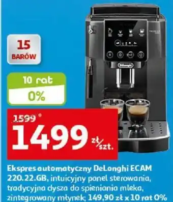 Auchan DeLonghi ECAM 220.22.GB Ekspres automatyczny oferta