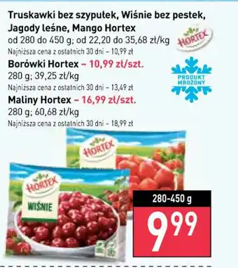 Stokrotka Hortex Truskawki bez szypułek, Wiśnia bez pestek, Jagody leśne, Mango od 280 do 450g oferta