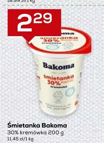 Lewiatan Śmietana Bakoma 30% kremówka 200g oferta