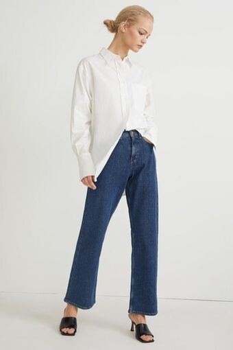 C&A Relaxed jeans - wysoki stan - lycra® - materiał z recyklingu oferta