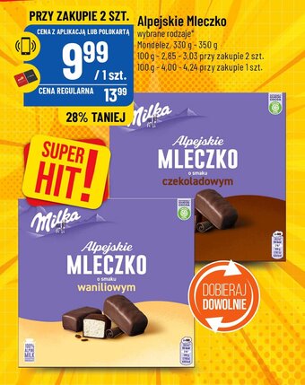 Polomarket Mondelez Alpejskie Mleczko 330-350g oferta