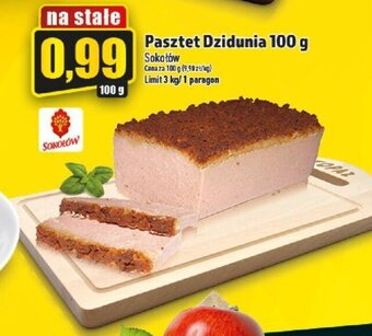 Topaz Sokołów Pasztet Dzidunia 100g oferta