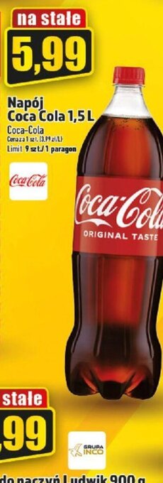 Topaz Coca-Cola Napój 1,5l oferta
