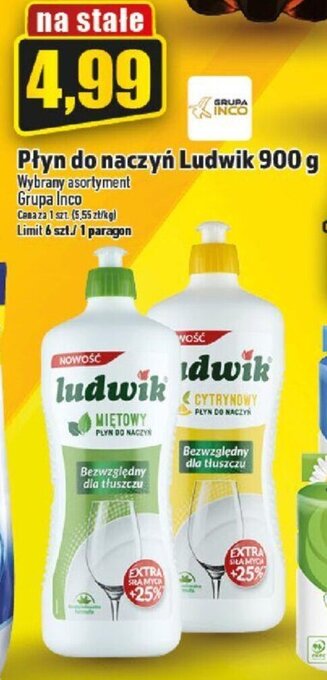 Topaz Grupa Inco Płyn do naczyń Ludwik 900g oferta