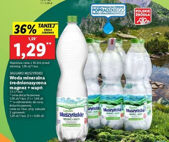 Lidl Woda średnionasycona saguaro muszyńskie oferta