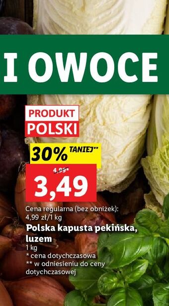 Lidl Kapusta pekińska oferta