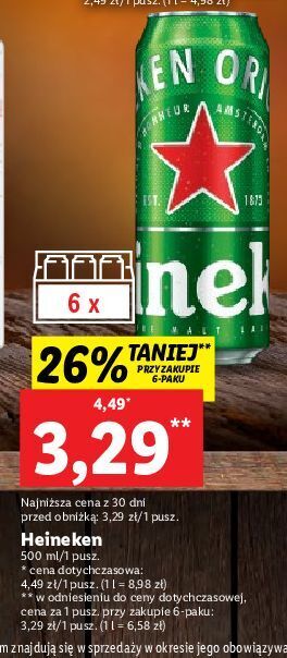 Lidl Piwo heineken oferta