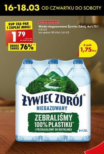 Biedronka Woda niegazowana żywiec zdrój oferta