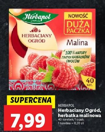 Lidl Herbata malina herbapol herbaciany ogród oferta