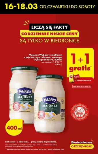 Biedronka Majonez wyborny madero oferta