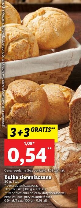 Lidl Bułka ziemniaczana pszenna oferta