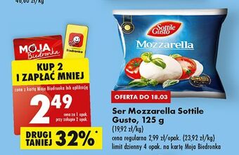Biedronka Ser mozzarella sottile gusto oferta