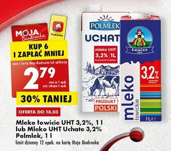 Biedronka Mleko 3.2% uchate oferta