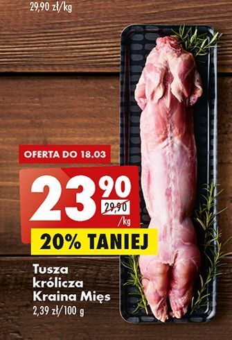 Biedronka Tusza z królika kraina mięs oferta