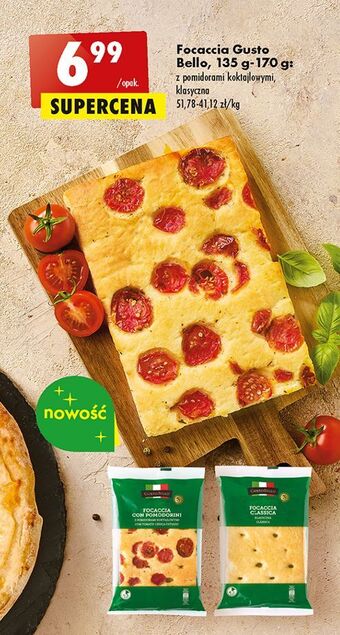 Focaccia z pomidorami koktajlowymi gustobello