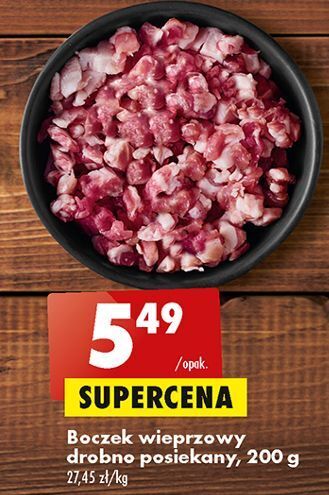 Biedronka Boczek wieprzowy drobno posiekany oferta