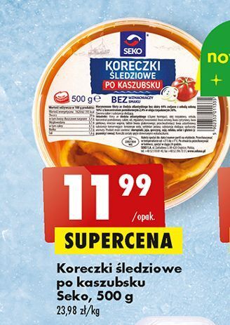 Biedronka Koreczki śledziowe kaszubskie seko oferta