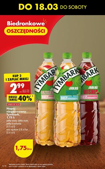 Biedronka Napój jabłko-mięta tymbark 1936 oferta