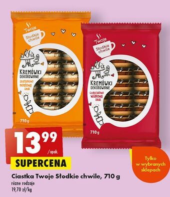 Biedronka Ciastka kremówki dekorowane wiśniowe twoje słodkie chwile oferta