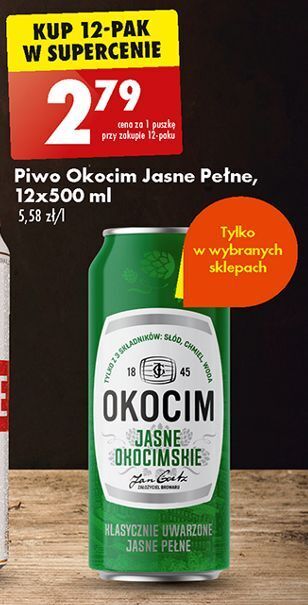 Biedronka Piwo okocim jasne okocimskie oferta
