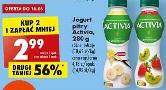 Biedronka Jogurt truskawka-kiwi danone activia oferta