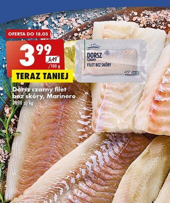 Biedronka Dorsz czarny filet bez skóry marinero oferta