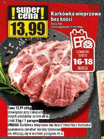 Topaz Karkówka wieprzowa bez kości 1kg oferta