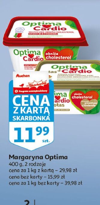 Auchan Margaryna optima cardio potas oferta