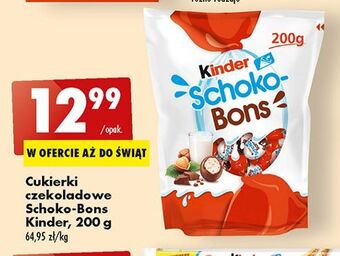 Biedronka Cukierki czekoladowe kinder schoko-bons oferta