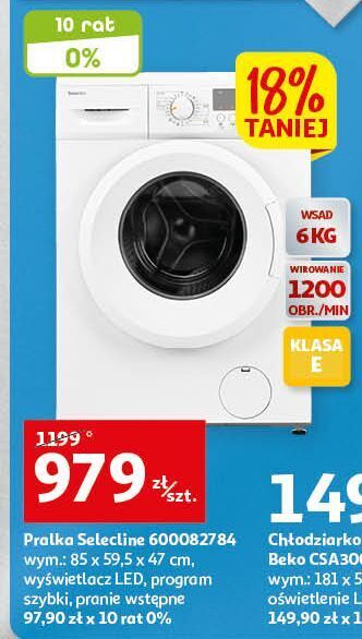 Auchan Pralka 600082784 selecline oferta