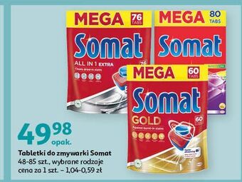 Auchan Tabletki do zmywarek extra somat all in 1 oferta