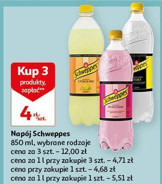 Auchan Napój indian tonic zero schweppes oferta