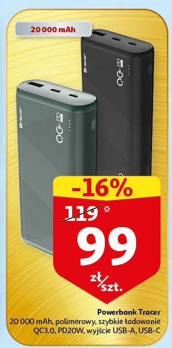 Auchan Powerbank 20000 mah tracer oferta