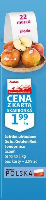 Auchan Jabłka golden red jonaprince oferta
