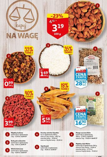 Auchan Migdały łuskane oferta