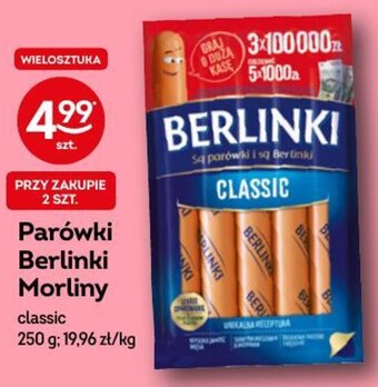 Żabka Morliny Parówki Berlinki 250g oferta