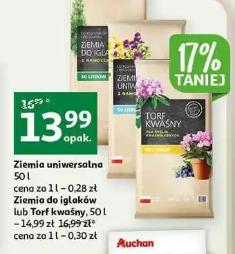 Auchan Ziemia do iglaków z nawozem oferta