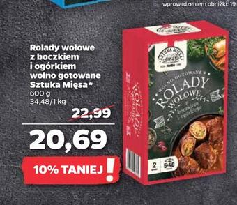 Netto Rolady wołowe z boczkiem i ogórkiem wolno gotowane sztuka mięsa oferta