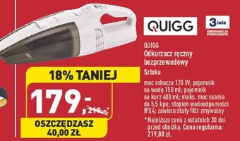 ALDI Odkurzacz ręczny akumulatorowy quigg oferta