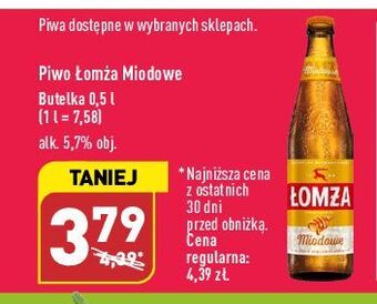 ALDI Piwo łomża miodowe oferta