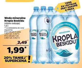 Netto Woda niegazowana kropla beskidu oferta