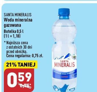 ALDI Woda gazowana santa mineralis oferta